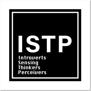 MBTI, ISTP , 16 Personalities , black Posters and Art